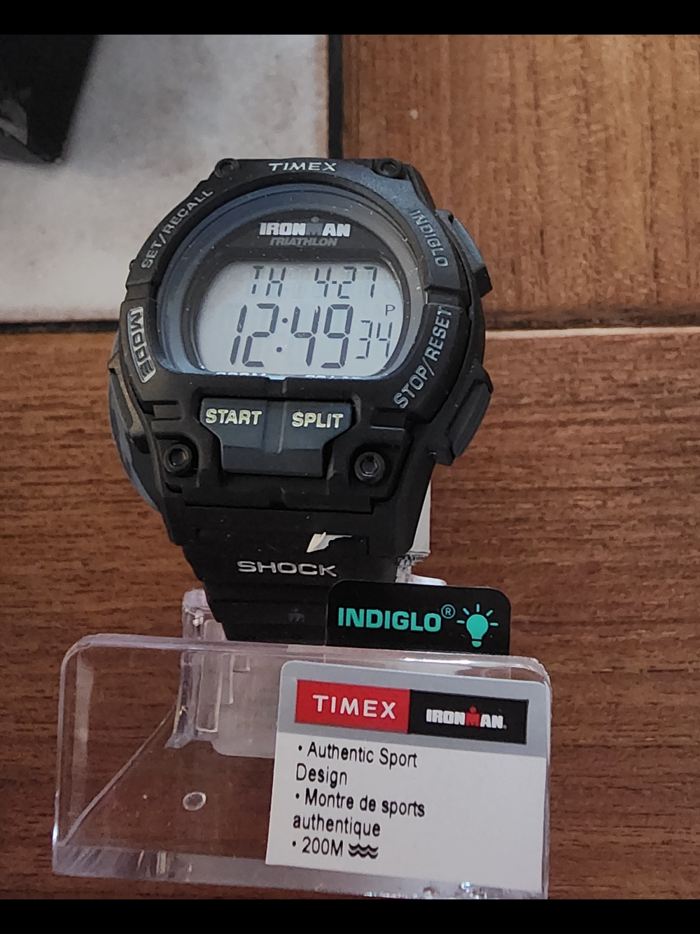 Timex Ironman Black Indiglo Digital Sport Watch  Black New Open Box